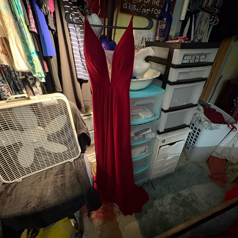 Elegant Red Evening Gown